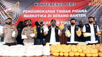 821 Kg Narkoba jenis Sabu Di Serang Banten.