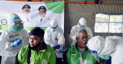 Pemprov Banten Gelar SWAB Test Bagi Ojek Online