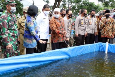 Wakil Bupati Dampingi Kapolda Tinjau Kampung Tangguh Pasar Kemis