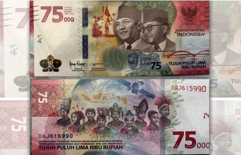 Bank Indonesia Resmikan Uang Lembar Rp 75.000,- dan Dicetak Terbatas