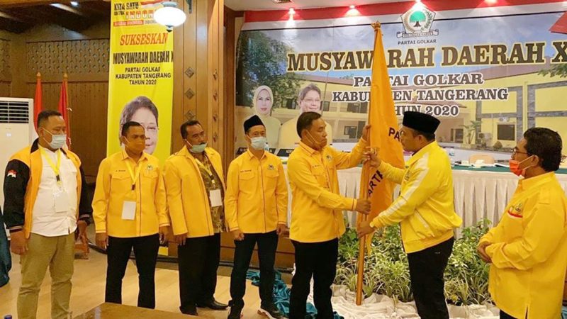 Terpilih Secara Aklamasi, H. Mad Romli, SH. MM Pimpin DPD Partai Golkar Kabupaten Tangerang