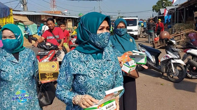 Tim Penggerak PKK Kota Serang Membagikan 3000 Masker