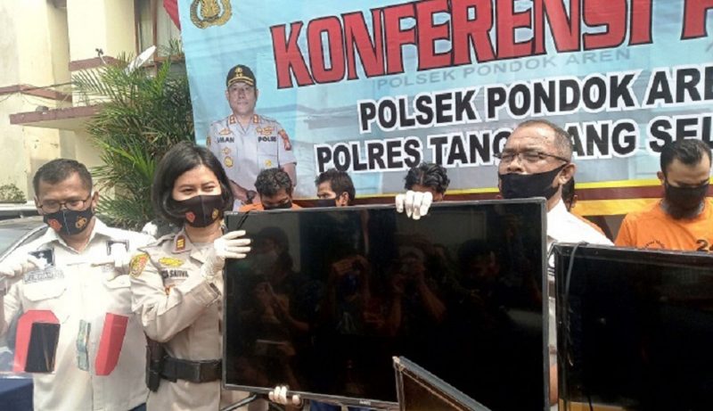 Polisi Bekuk Komplotan Pencuri Puluhan Unit TV di Transmart Pondok Jaya