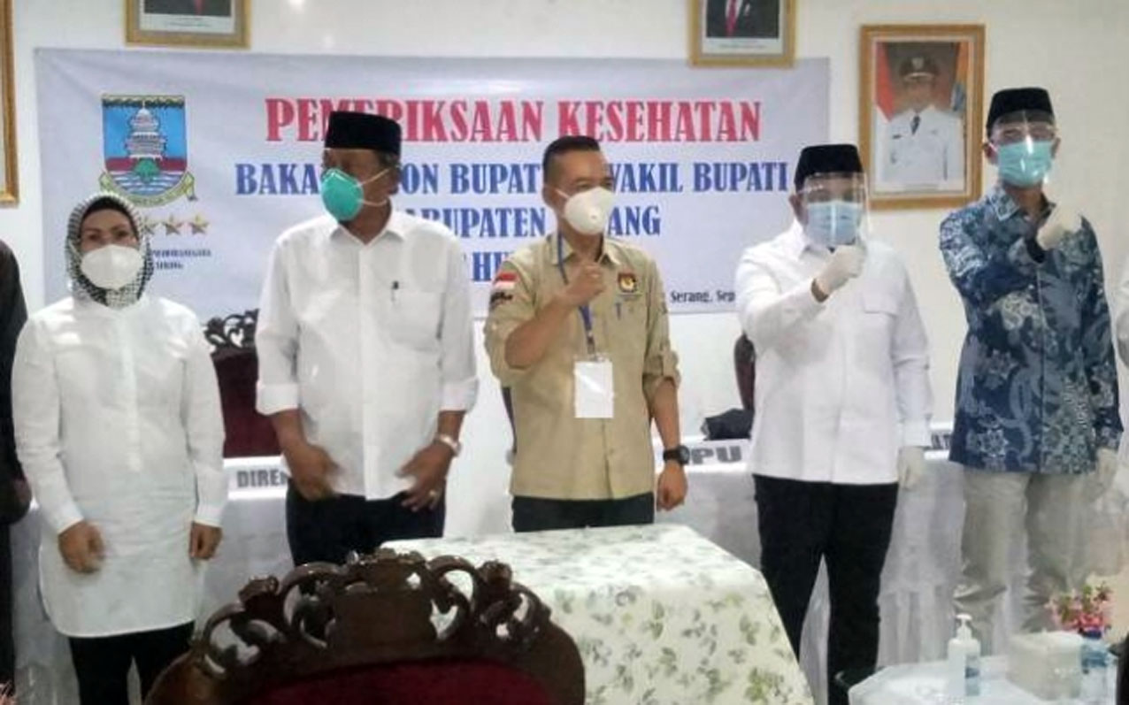 Dua Paslon Pilkada Kabupaten Serang Jalani Tes Kesehatan