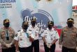 Dirlantas Polda Banten Bagikan Masker Kepada Pengguna Jasa Transportasi di Pelabuhan Merak