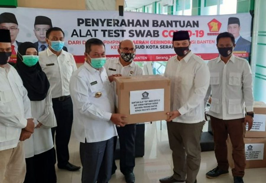 Partai Gerindra Banten Berikan Bantuan 1.000 Alat PCR ke RSUD Kota Serang
