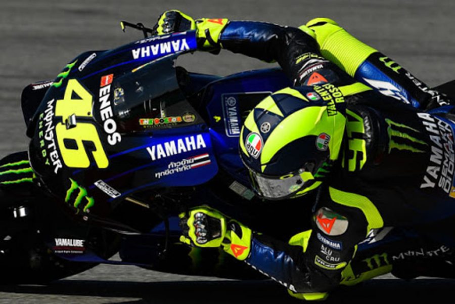 Valentino Rossi Jatuh di Sirkuit Catalunya