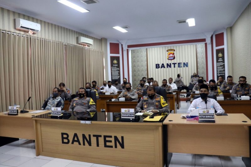 Kapolda Banten Hadiri Video Conference Kesiapan Jajaran Dalam Penyelenggaraan Pilkada