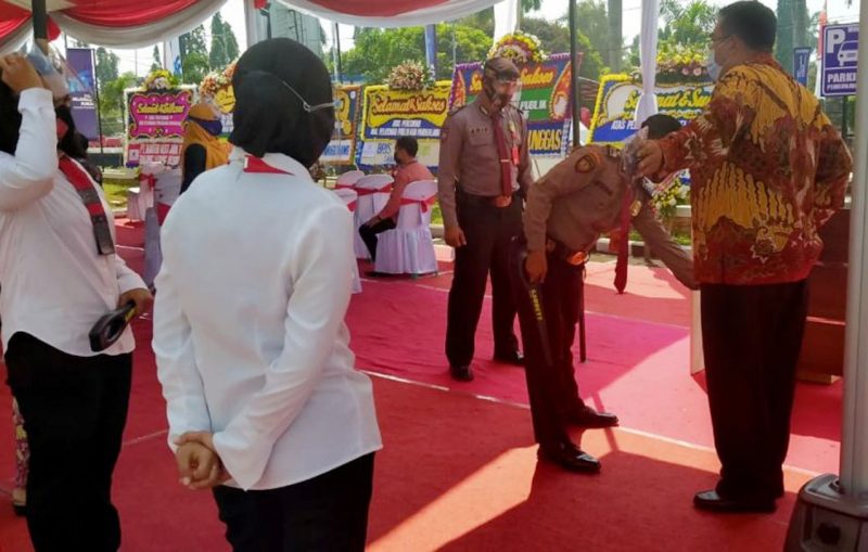 Polda Banten Lakukan Pengaman VIP Kunjungan Menpan RB Tjahjo Kumolo Ke Pandeglang