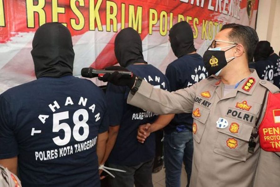 Polresta Tangerang Tangkap 9 Anggota Ormas Pengrusakan Pabrik Saat Demo