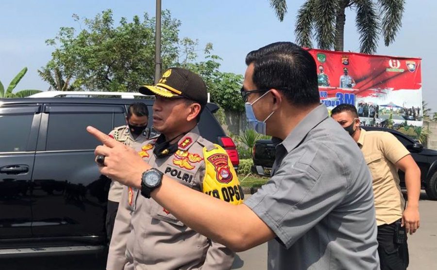 Kapolda Banten Turun Lapangan Kawal Aksi Unras Damai Buruh Terkait UU Cipta Kerja