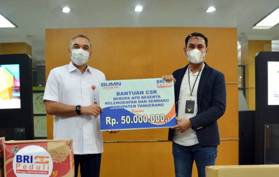 Bupati Zaki Terima Bantuan Penanganan COVID-19 dari BRI Cabang Balaraja