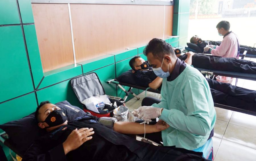 Jelang HUT Brimob Polri, Sat Brimob Polda Banten Gelar Aksi Donor Darah