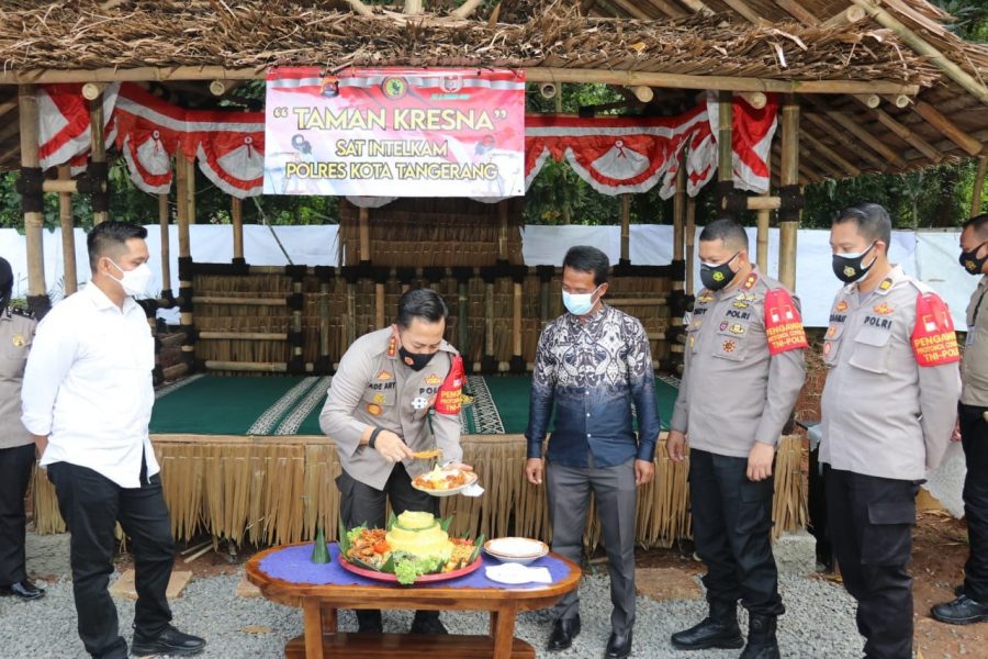 Kapolres Resmikan Taman Kresna Satintelkam Polresta Kota Tangerang