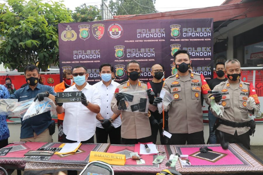 Polsek Cipondoh Tangkap Jaringan Penadah Motor Curian Antar Provinsi