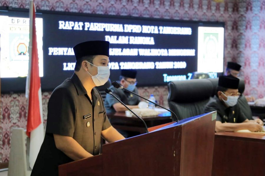 Wali Kota Tangerang Sampaikan LKPJ Tahun 2020 Dalam Rapat Paripurna DPRD