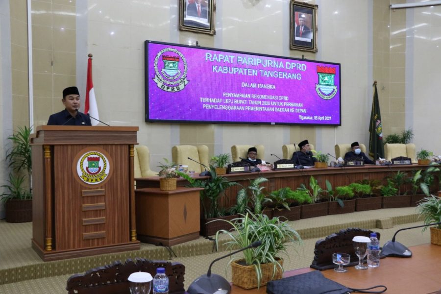 DPRD Serahkan 22 Rekomendasi LKPJ Bupati Tangerang Tahun 2020