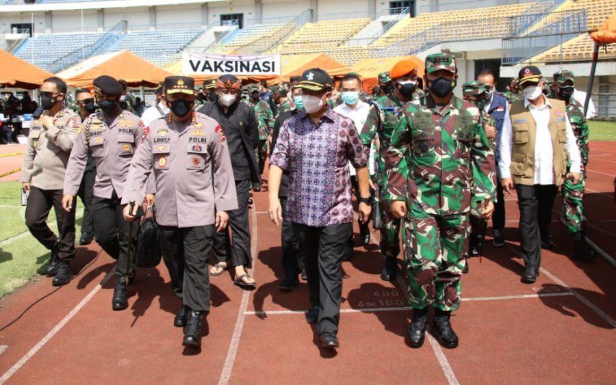 Panglima TNI dan Kapolri Berharap Program Vaksinasi 1 Juta Orang 1 Hari Tercapai