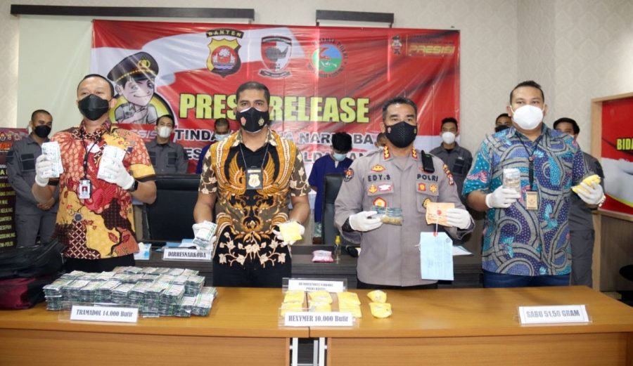 Polda Banten Ungkap Kasus Penyalahgunaan Obat-obatan Terlarang