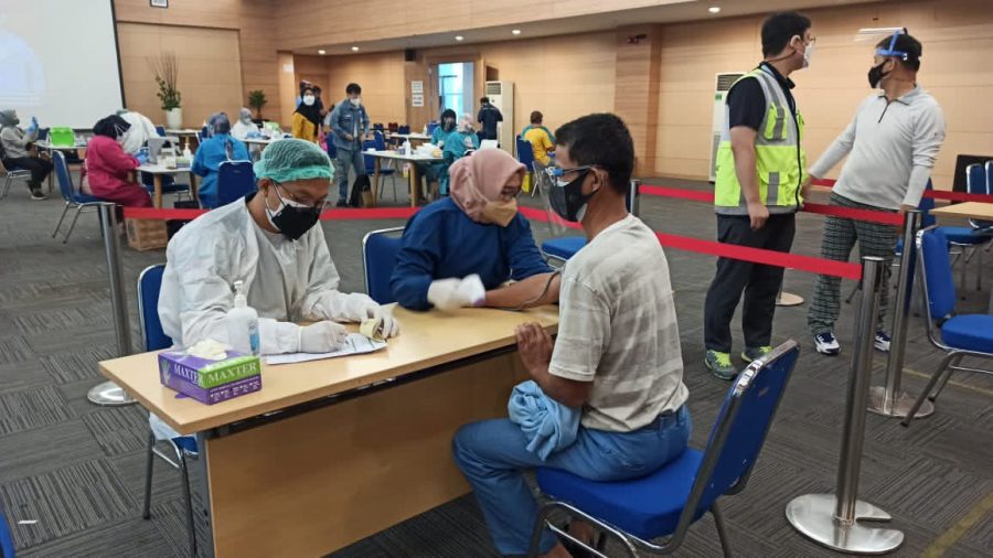 Hari Kedelapan PPKM Darurat, Polda Banten Vaksin 1.396 Orang
