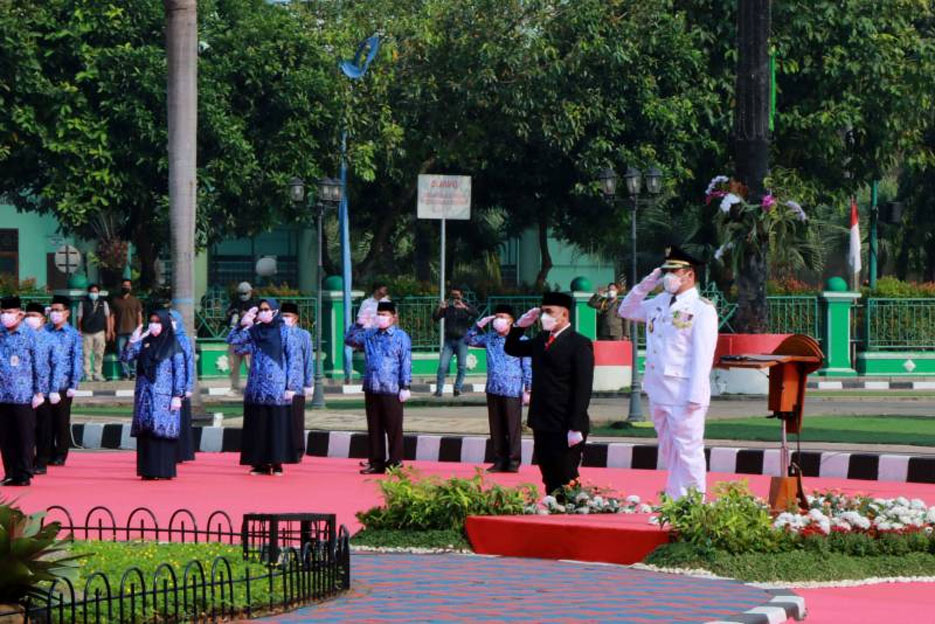 Wali Kota Tangerang Pimpin Upacara Peringatan HUT Kemerdekaan RI Ke-76 Secara Sederhana dan Terbatas