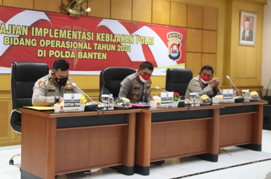 Polda Banten Buka Kajian Implementasi Kebijakan Polri Bidang Opsnal Tahun 2021