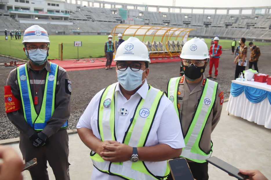 Presiden Komisaris PT. PP Tinjau Pembangunan Stadion Internasional Banten, Polda Banten Pastikan Keamanan