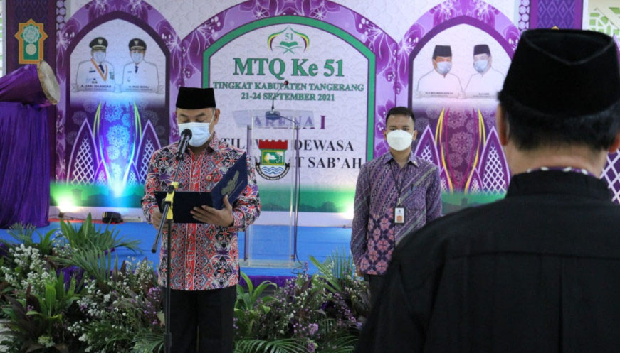 Wakil Bupati Buka MTQ Ke-51 Tingkat Kabupaten Tangerang Dengan Protokol Kesehatan