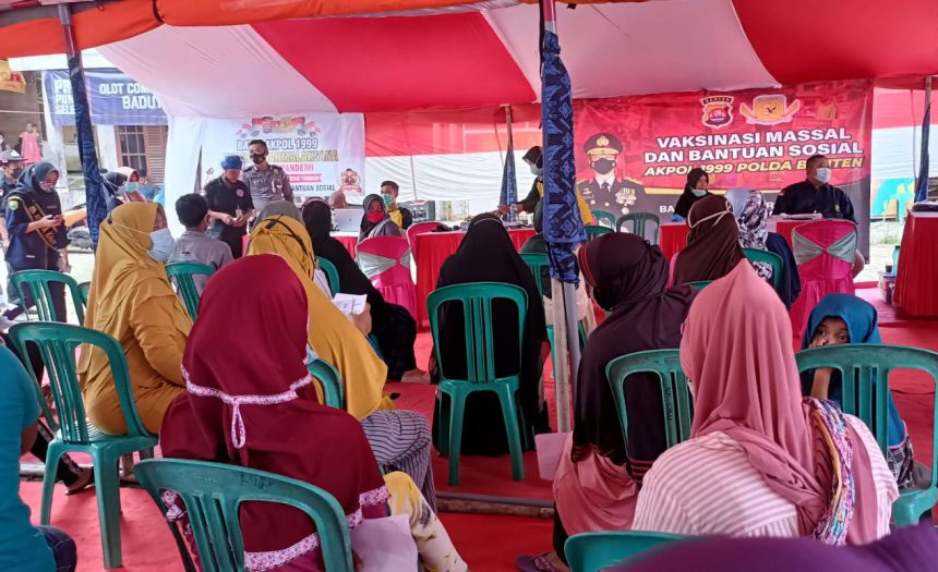 Ratusan Warga Sekitar Kampung Baduy Antusias Ikuti Vaksinasi Alumni Akpol 99