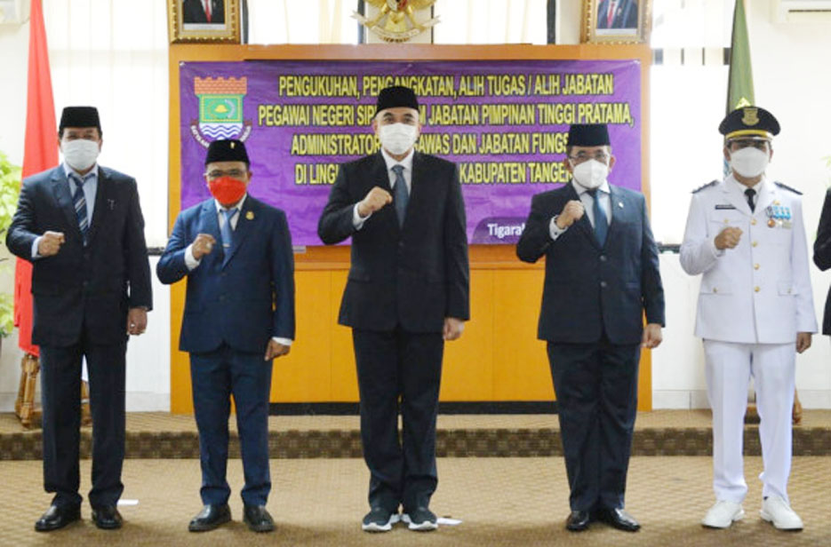 Tingkatkan Kinerja, Pemkab Tangerang Kukuhkan Pengangkatan dan Alih Tugas Jabatan 282 PNS  