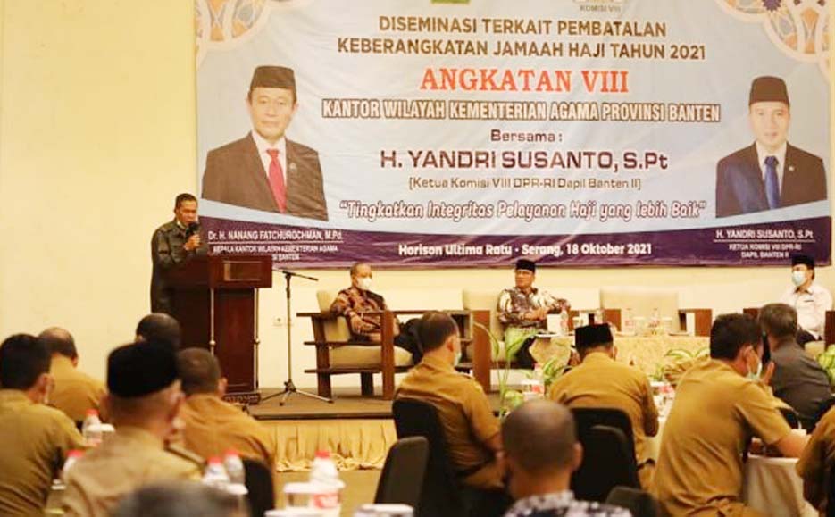 Diseminasi Pembatalan Keberangkatan Jemaah Haji Kota Serang Tahun 2021