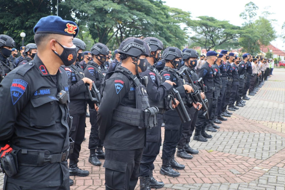 Polres Serang Kota Polda Banten Gelar Apel Personel Pengamanan Unras ASPSB