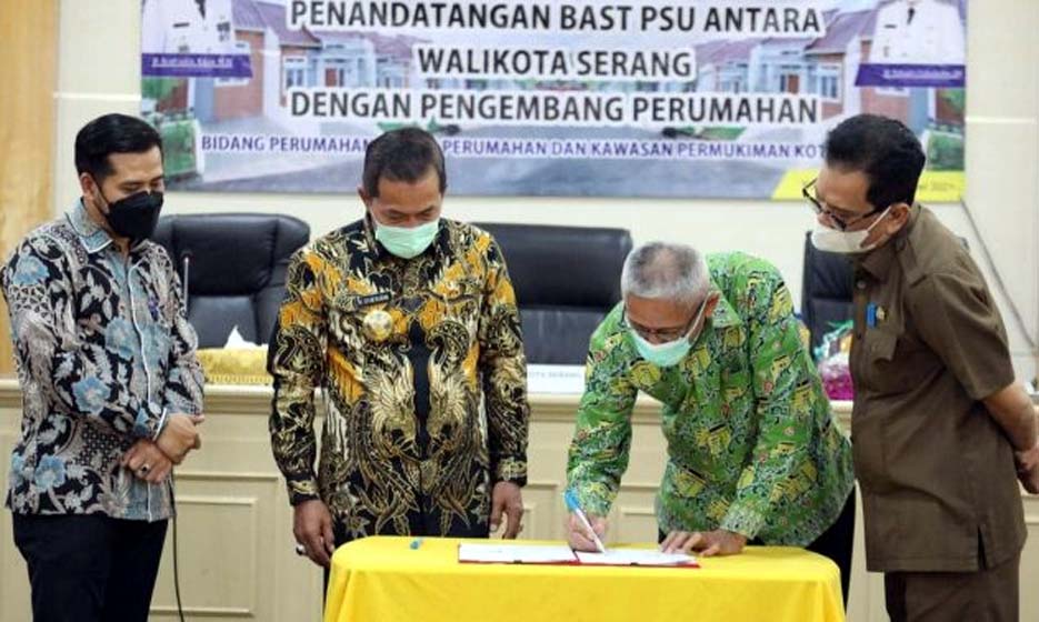 Walikota  Serang Terima Penyerahan PSU dari Pengembang Perumahan