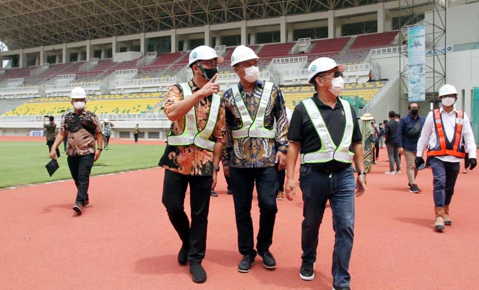Wagub Bersama Bos Dewa United Datangi Banten International Stadium