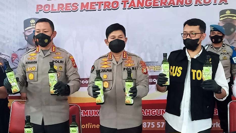 Polres Metro Tangerang Kota Amankan 4 Liter Sabu Cair Asal Meksiko