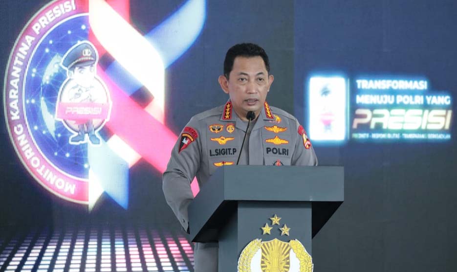 Karantina PPLN, Kapolri Luncurkan Aplikasi Monitoring Karantina Presisi