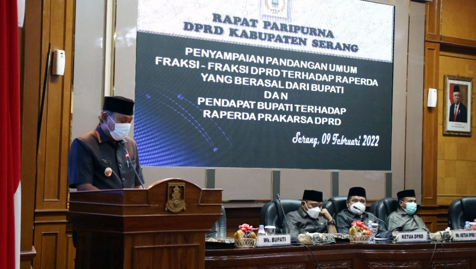 Pemkab Serang Beri Dukungan Terhadap 2 Raperda Prakarsa DPRD