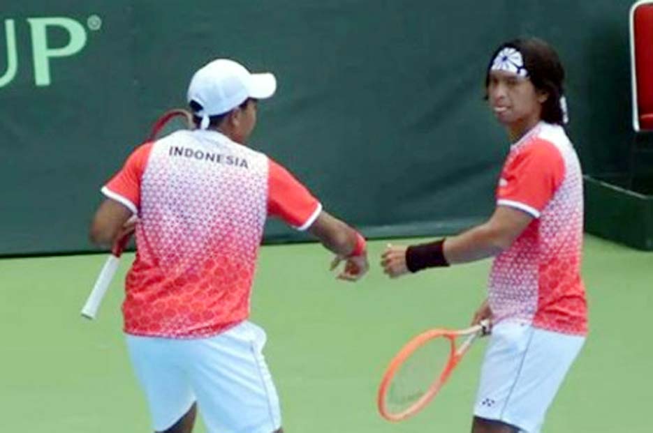 Tim Tenis Indonesia Kalahkan Venezuela 3-0 di Grup II Dunia Davis Cup