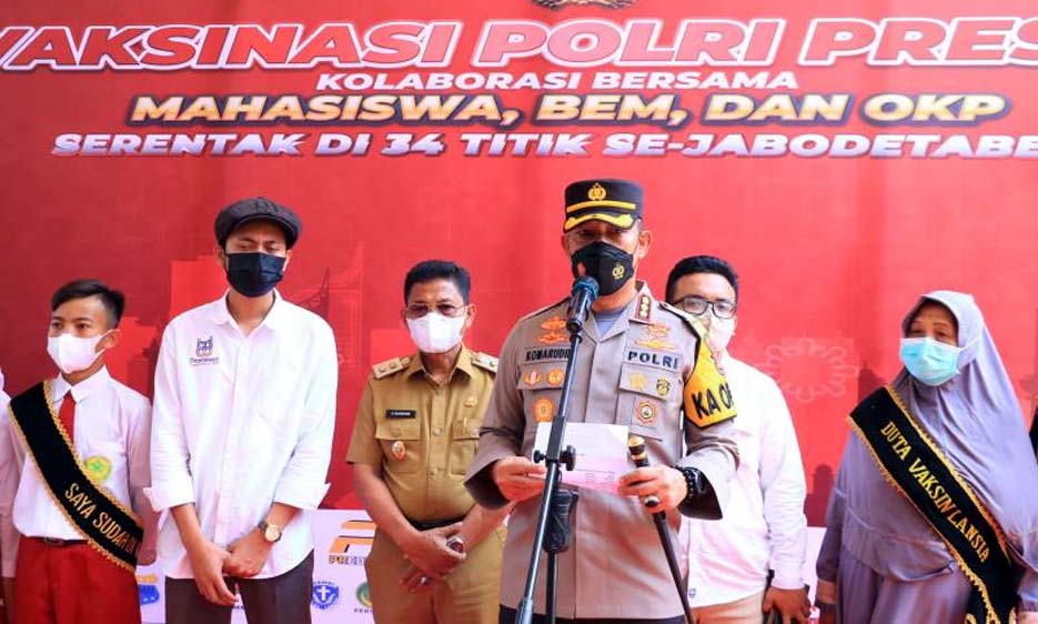 Polres Metro Tangerang Kota Gelar Vaksinasi Polri Presisi Serentak