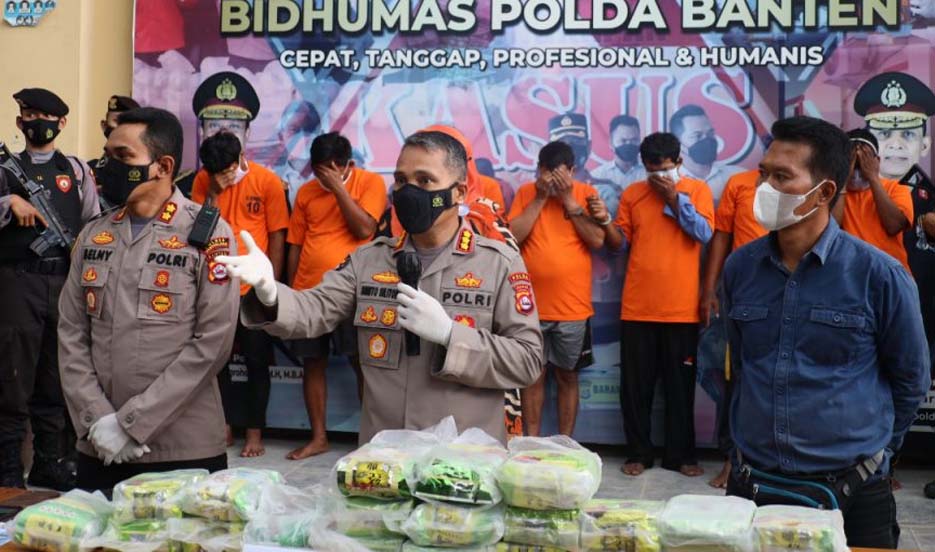 Polda Banten Gagalkan Penyelundupan 23 Kg Sabu di Pandeglang
