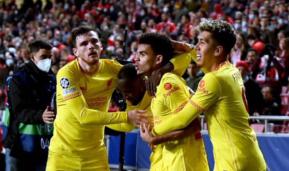 Hasil Pertandingan Benfica vs Liverpool 1-3: Luis Diaz Cetak Gol Kemenangan