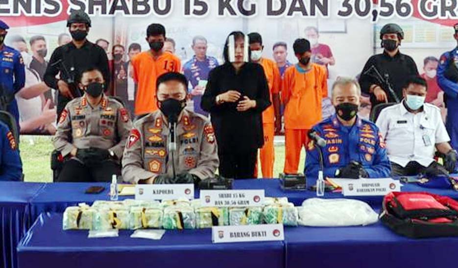 Polri Berhasil Gagalkan Peredaran Narkoba Jenis Sabu Seberat 15Kg