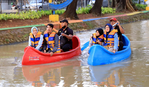 Wisata Kano di Irigasi Sipon Lapangan Ahmad Yani Dipadati Pengunjung