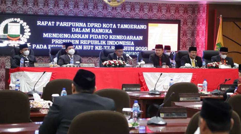 DPRD Kota Tangerang Gelar Rapat Paripurna Peringatan HUT RI ke-77