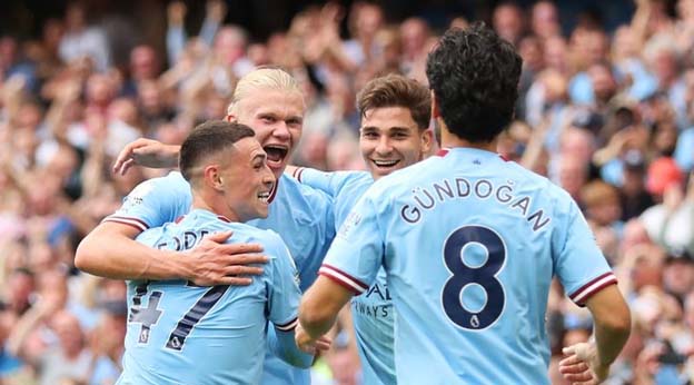 Man City 4 2 Crystal Palace Hat Trick Erling Haaland Menginspirasi Comeback 9536