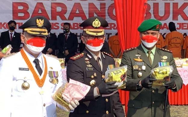 HUT RI ke-77, Polresta Tangerang Musnahkan 43Kg Sabu dan 494 Butir Ekstasi