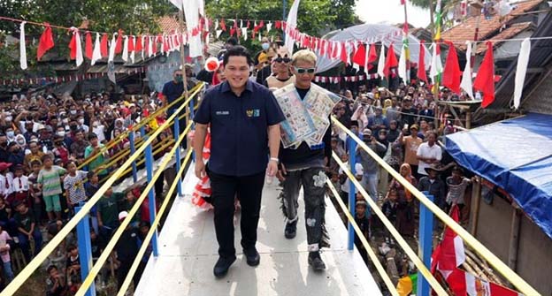 Erick Thohir Meresmikan Jembatan Ki Marpu di Kronjo Kabupaten Tangerang