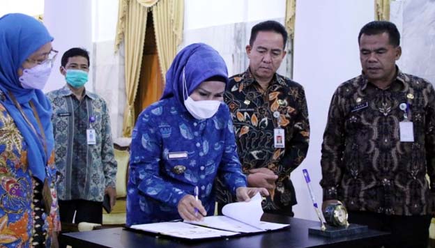 Bupati Tatu Teken Kerjasama Optimalisasi Pajak antara DJP dan DJPK