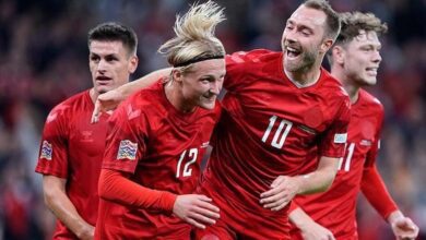 Denmark 2-0 Prancis: Danish Dynamite Tumbangkan Les Bleus