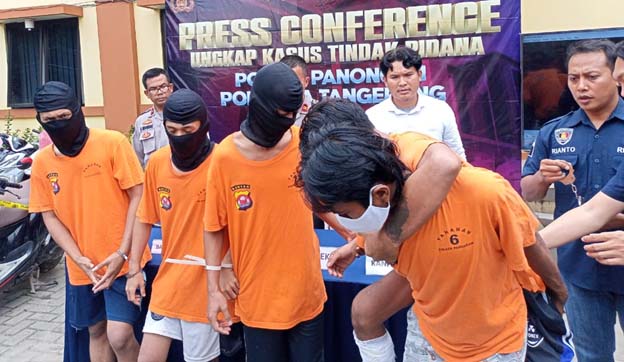 Polsek Panongan Ringkus Komplotan Begal Bersenjata Tajam